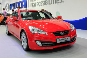 Red Hyundai Genesis