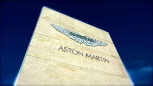 Aston Martin logo on building